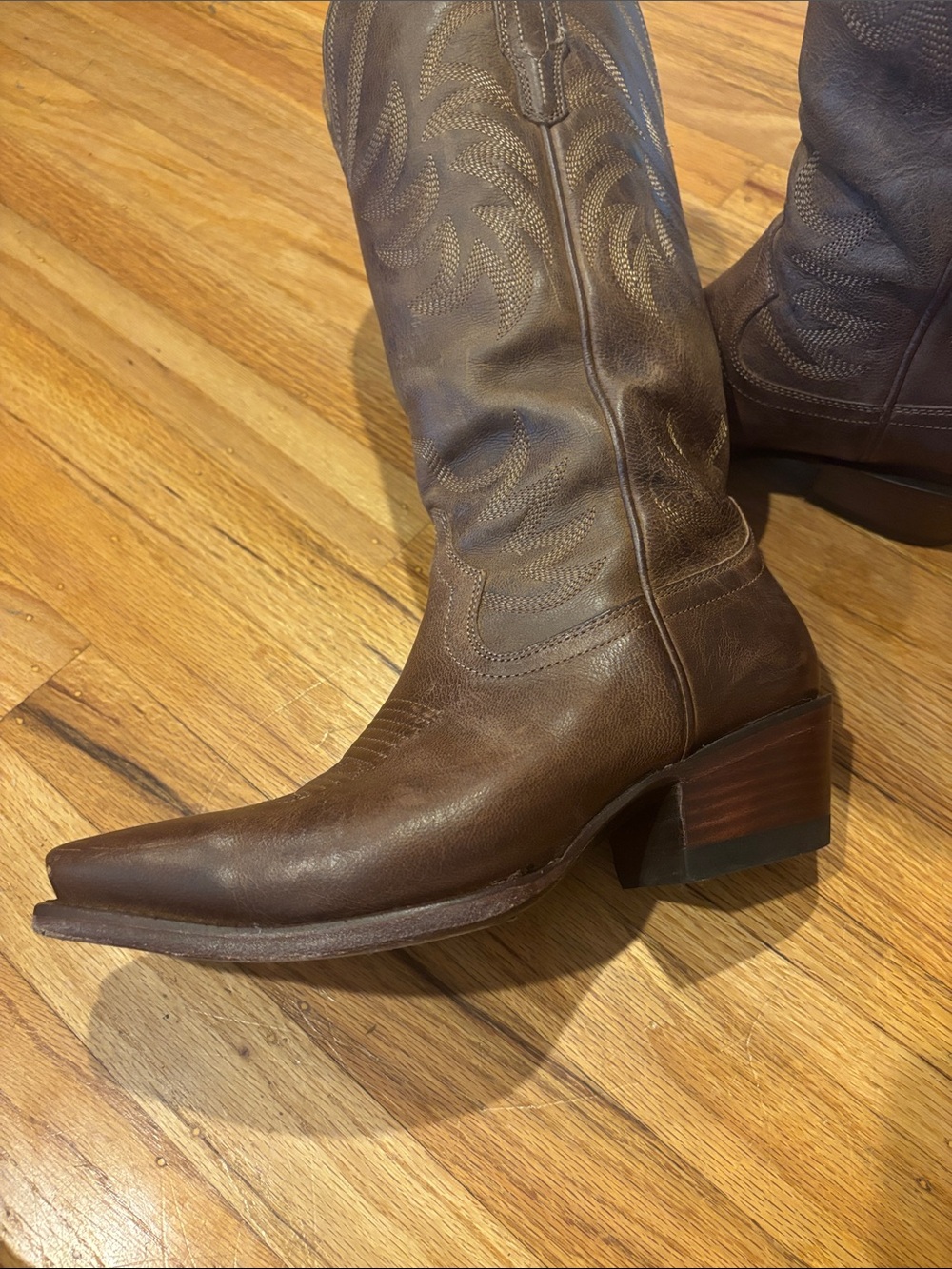 Tecovas The Annie Cafe Goat Leather Western Cowgirl Boots - Picture 13 of 16